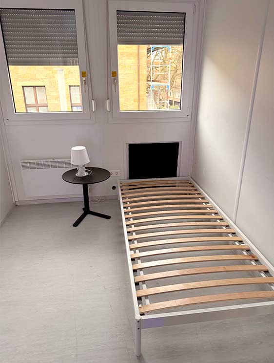 Eingerichteter Container